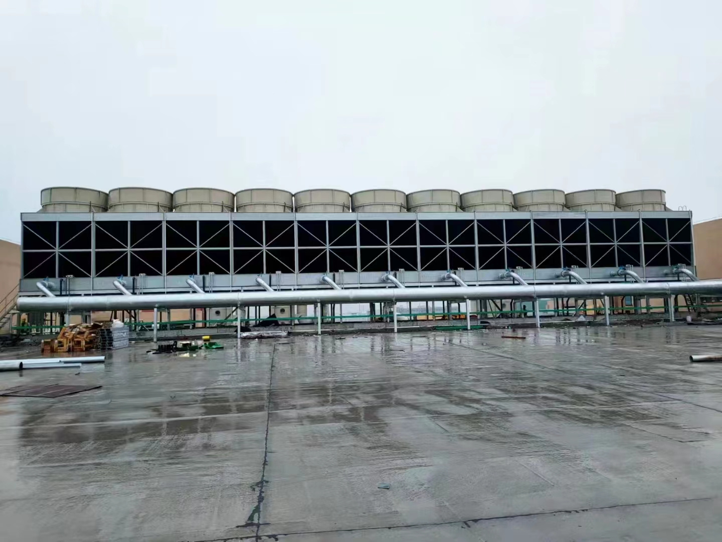 處理玻璃鋼冷卻塔內壁防腐施工前的四個步驟,玻璃鋼冷卻塔參數